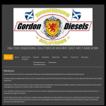 Screen shot of the Gordon Diesel Services Ltd website.