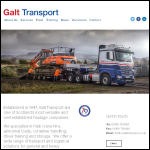 Screen shot of the Galt Transport Ltd website.