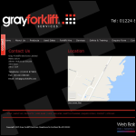 Screen shot of the Gray Forklift Services Ltd website.