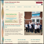 Screen shot of the Wight Chiropractic Clinic Ltd website.