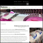 Screen shot of the Middlemiss Embroidery Ltd website.