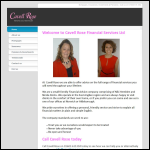 Screen shot of the Cavell Insurance Company Ltd website.