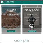 Screen shot of the Continental Consultants Ltd website.