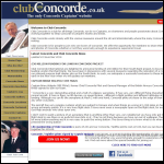 Screen shot of the Club Concorde Ltd website.