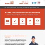 Screen shot of the Warma-way Gas Central Heating Ltd website.