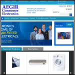 Screen shot of the Aegir Ltd website.