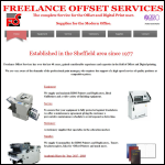 Screen shot of the Freelance Offset Services Ltd website.