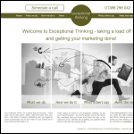 Screen shot of the Exceptional Thinking website.