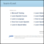 Screen shot of the Learn-it International Ltd website.