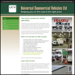 Screen shot of the Universal Vehicle Contracts Ltd website.