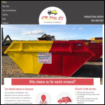Screen shot of the C & M Skips Ltd website.