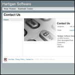 Screen shot of the Hartigan Software Design Ltd website.