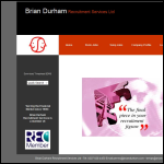 Screen shot of the Brian Durham Recruitment Services Ltd website.