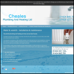 Screen shot of the Cheales Plumbing & Heating Ltd website.
