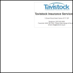 Screen shot of the Tavistock Insurance Services Ltd website.