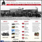 Screen shot of the East Anglian Traction Engine Club website.