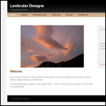 Screen shot of the Lenticular Designs Ltd website.