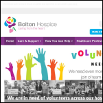 Screen shot of the Bolton Hospice website.