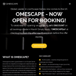Screen shot of the Omescape London website.