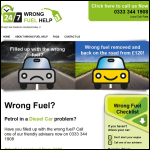 Screen shot of the Wrong Fuel Help website.