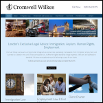 Screen shot of the Cromwell Wilkes website.