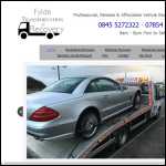 Screen shot of the Fylde Transportation & Recovery website.