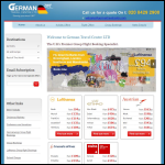 Screen shot of the German Travel Centre Ltd website.