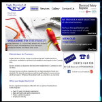 Screen shot of the Eagle Electrics Ltd website.