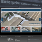 Screen shot of the Enterprise Adhesives & Chemicals Ltd website.