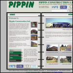 Screen shot of the Pippin Construction Ltd website.