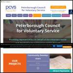 Screen shot of the Peterborough Council for Voluntary Service website.