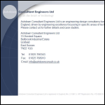 Screen shot of the Ashdown Consultant Engineers Ltd website.