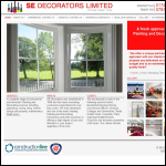 Screen shot of the S.E. Decorators Ltd website.