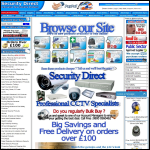 Screen shot of the Security Direct Ltd website.