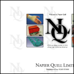 Screen shot of the Napier Quill Ltd website.