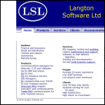 Screen shot of the Langton Software Ltd website.