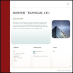 Screen shot of the Hanver Ltd website.