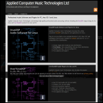 Screen shot of the Applied Music Ltd website.