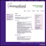 Screen shot of the Womankind Bristol Women's Therapy Centre website.