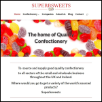 Screen shot of the Superbsweets Ltd website.