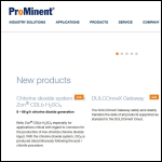Screen shot of the ProMinent Fluid Controls (UK) Ltd website.