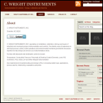 Screen shot of the Wright Instruments Ltd website.