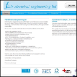 Screen shot of the Flair Electrical Engineering Ltd website.