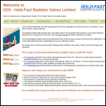 Screen shot of the Hold-fast Radiator Valves Ltd website.