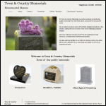 Screen shot of the Town & Country Memorials Ltd website.