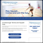 Screen shot of the Crowborough Tennis & Squash Club Ltd website.