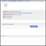 Screen shot of the Capital Equipment Supply Co. Ltd website.