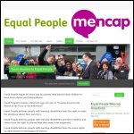 Screen shot of the Equal People Mencap website.