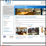 Screen shot of the P & L Joinery Sub-contractors Ltd website.