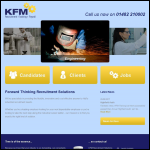 Screen shot of the Kfm Recruitment Ltd website.
